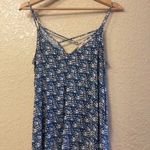 Blue Patterned Women's Top
